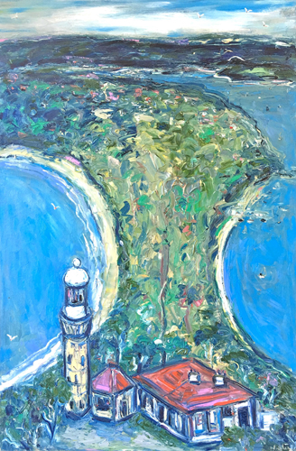 Aerial View of Barrenjoey Lighthouse 1m x 1.5m